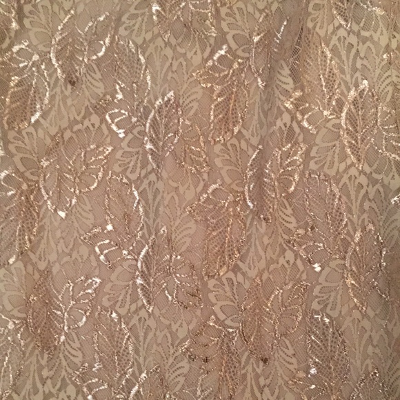 Ralph Lauren Tan and Gold A-Line Mini Dress - Picture 4 of 12